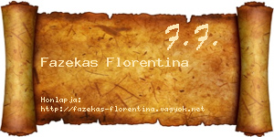 Fazekas Florentina névjegykártya