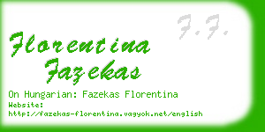 florentina fazekas business card